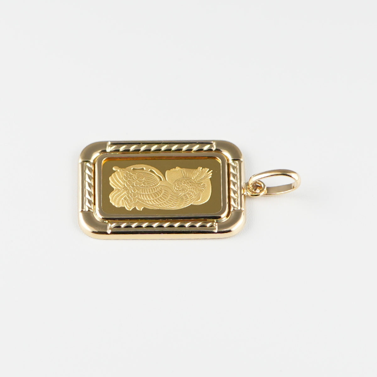 ペンダントトップ K24 フォルトゥナ インゴット 2.5g K18 枠付 (Type-RP)