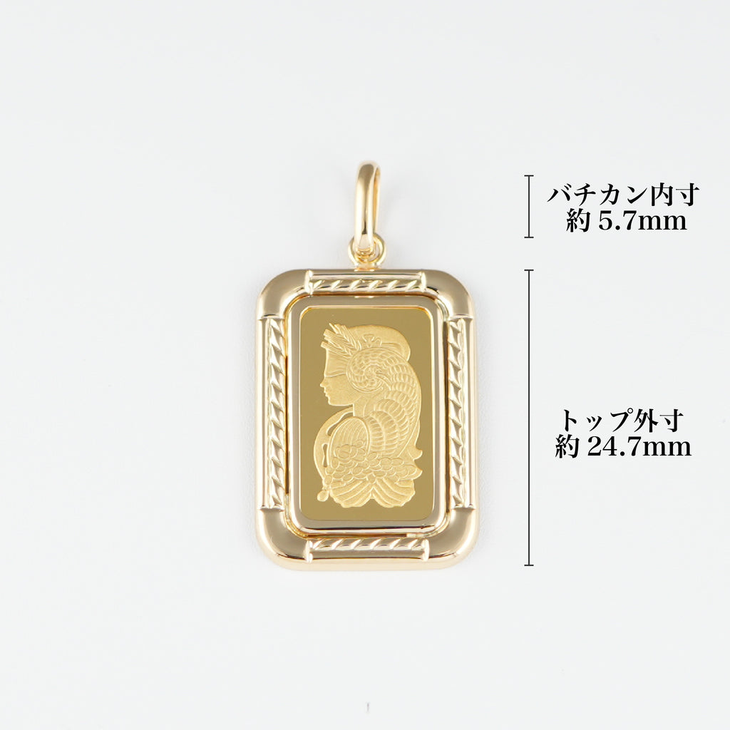 pon2pan2☆ティナ K24 純金 コイン ペンダント 獅子 キングビースト チャールズ 1