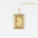 ペンダントトップ K24 フォルトゥナインゴット 2.5g K18 枠付 (Type-RP) 爪有りタイプ