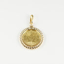 ペンダントトップ K24 メイプルリーフ コイン チャールズ3世表 1/10oz K18 枠付 (Type-GK)