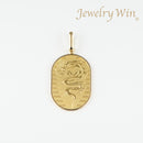 ペンダントトップ K24 龍 小判 コイン 5g K18 枠付 (Type-SP) リバーシブルタイプ