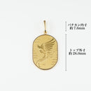 ペンダントトップ K24 鳳凰 小判 コイン 5g K18 枠付 (Type-SP) リバーシブルタイプ