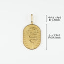 ペンダントトップ K24 龍 小判 コイン 5g K18 枠付 (Type-SP) リバーシブルタイプ