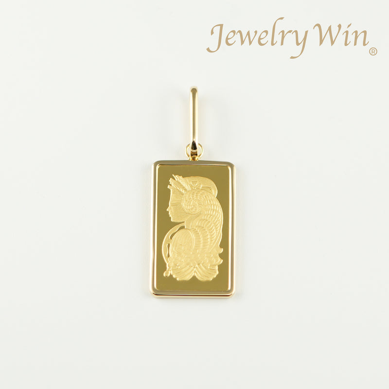 ペンダントトップ K24 フォルトゥナ インゴット 5g K18 枠付 (Type-SP)