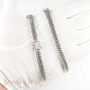 【要お問い合わせ】喜平 ネックレス Pt850 トリプル 8面 100g 50cm (出来上がり重量約96g前後) 造幣局検定マーク(ホールマーク)刻印入り ※平カットベース アフターダイヤ留め加工(1コマ4pc留め) 喜平金具アフターダイヤ留め加工