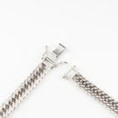 【要お問い合わせ】喜平 ネックレス Pt850 トリプル 8面 100g 50cm (出来上がり重量約96g前後) 造幣局検定マーク(ホールマーク)刻印入り ※平カットベース アフターダイヤ留め加工(1コマ4pc留め) 喜平金具アフターダイヤ留め加工