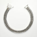 【要お問い合わせ】喜平 ブレスレット Pt850 トリプル 8面 50g 20cm (出来上がり重量約49g前後) 造幣局検定マーク(ホールマーク)刻印入り ※平カットベース アフターダイヤ留め加工(1コマ4pc留め) 喜平金具アフターダイヤ留め加工