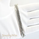 【要お問い合わせ】喜平 ブレスレット Pt850 トリプル 8面 50g 20cm (出来上がり重量約49g前後) 造幣局検定マーク(ホールマーク)刻印入り ※平カットベース アフターダイヤ留め加工(1コマ4pc留め) 喜平金具アフターダイヤ留め加工