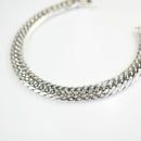 【要お問い合わせ】喜平 ブレスレット Pt850 トリプル 8面 50g 20cm (出来上がり重量約49g前後) 造幣局検定マーク(ホールマーク)刻印入り ※平カットベース アフターダイヤ留め加工(1コマ4pc留め) 喜平金具アフターダイヤ留め加工