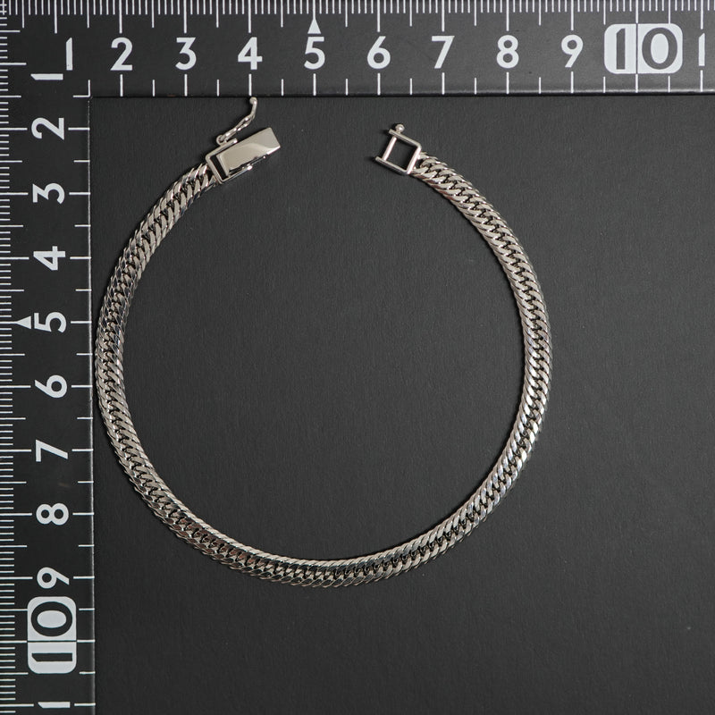 喜平 ブレスレット Pt850 トリプル 12面 12.5g 19cm 造幣局検定マーク(ホールマーク)刻印入り