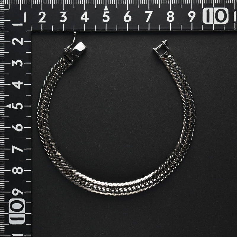 喜平 ブレスレット Pt850 トリプル 12面 18g 18cm 造幣局検定マーク(ホールマーク)刻印入り