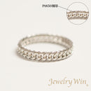 リング 喜平リング Pt850 幅3.3mm ダブル6面カット ハードタイプ