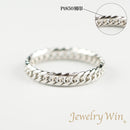 リング 喜平リング Pt850 幅3.3mm ダブル6面カット ハードタイプ