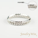 リング 喜平リング Pt850 幅3.3mm ダブル6面カット ハードタイプ