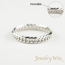 リング 喜平リング Pt850 幅3.3mm ダブル6面カット ハードタイプ