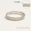 リング 喜平リング Pt850 幅3.3mm ダブル6面カット ハードタイプ