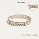 リング 喜平リング Pt850 幅3.3mm ダブル6面カット ハードタイプ