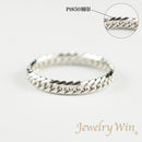 リング 喜平リング Pt850 幅3.3mm ダブル6面カット ハードタイプ