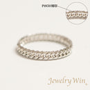 リング 喜平リング Pt850 幅3.3mm ダブル6面カット ハードタイプ