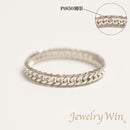 リング 喜平リング Pt850 幅3.3mm ダブル6面カット ハードタイプ