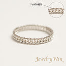 リング 喜平リング Pt850 幅3.3mm ダブル6面カット ハードタイプ