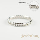 リング 喜平リング Pt850 幅3.3mm ダブル6面カット ハードタイプ