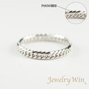 リング 喜平リング Pt850 幅3.3mm ダブル6面カット ハードタイプ