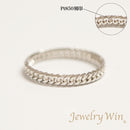 リング 喜平リング Pt850 幅3.3mm ダブル6面カット ハードタイプ