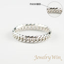 リング 喜平リング Pt850 幅3.3mm ダブル6面カット ハードタイプ