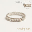 リング 喜平リング Pt850 幅3.3mm ダブル6面カット ハードタイプ