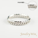 リング 喜平リング Pt850 幅3.3mm ダブル6面カット ハードタイプ