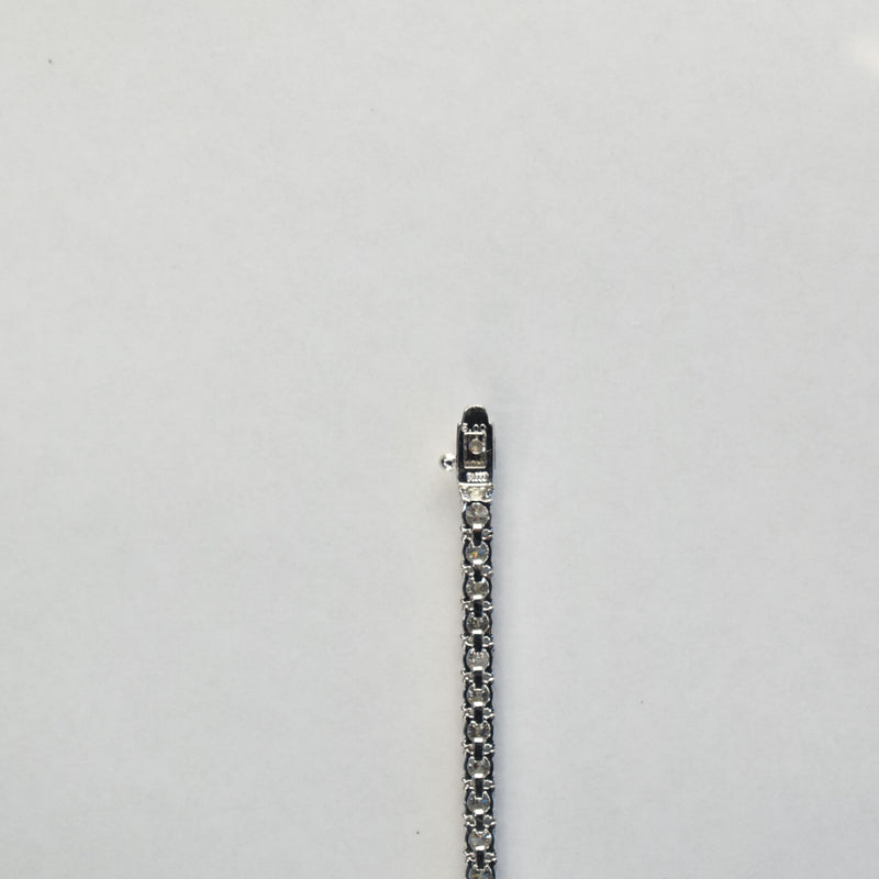 ダイヤモンドテニスブレスレット ストレート Pt850 幅3.4mm 18cm トータル5.00ct カラー:G〜H クラリティ:SI-2 カット:G