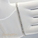 ダイヤモンドテニスブレスレット ストレート Pt850枠 幅3.4mm 18cm トータル5.00ct カラー:G〜H クラリティ:SI-2 カット:G ※ダイヤモンドのグレードは目安となります※