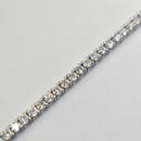 ダイヤモンドテニスブレスレット ストレート Pt850枠 幅3.4mm 18cm トータル5.00ct カラー:G〜H クラリティ:SI-2 カット:G ※ダイヤモンドのグレードは目安となります※