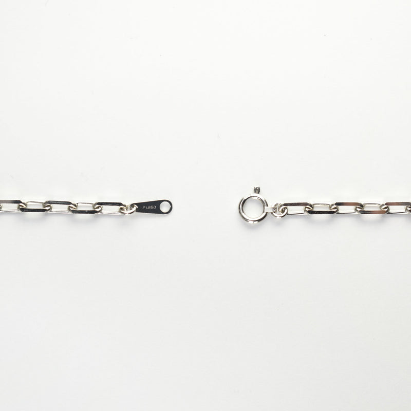 粗目小豆ネックレス Pt850 幅3.8mm 1.2φ 50cm 小豆 チェーン