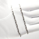 粗目小豆チェーン ネックレス Pt850 幅3.8mm 1.2φ 55cm