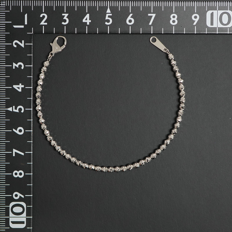 シャンデリアカットボールブレスレット Pt850 幅3mm 16cm