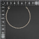 パイプロープ ブレスレット Pt850 幅3mm 16cm