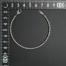 シャンデリアカットボール ブレスレット Pt850 幅3mm 17cm