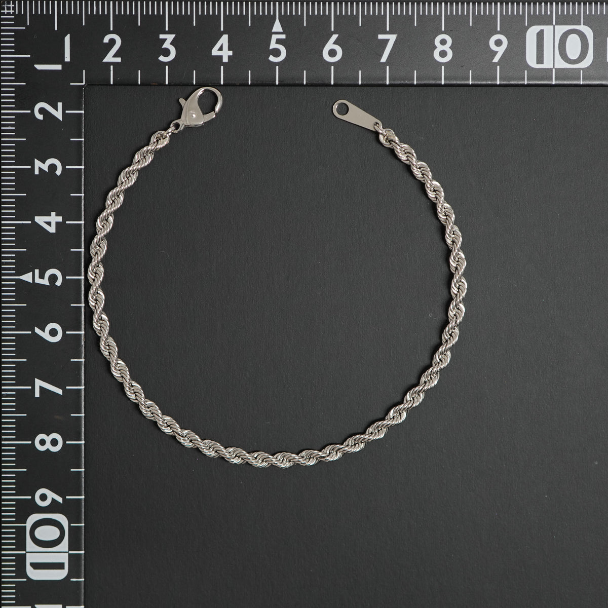 プラチナ Pt850 パイプロープ ブレスレット 幅4mm 18cm パイプロープ ブレスレット Pt850 幅3mm 18cm