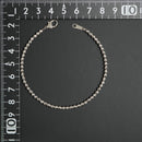 シャンデリアカットボール ブレスレット Pt850 幅3mm 19cm