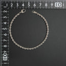 パイプロープ ブレスレット Pt850 幅3mm 19cm