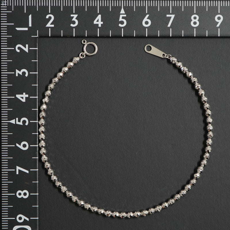 シャンデリアカットボールブレスレット Pt850 幅3mm 20cm