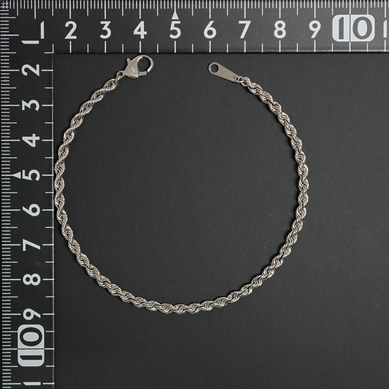 パイプロープ ブレスレット Pt850 幅3mm 20cm