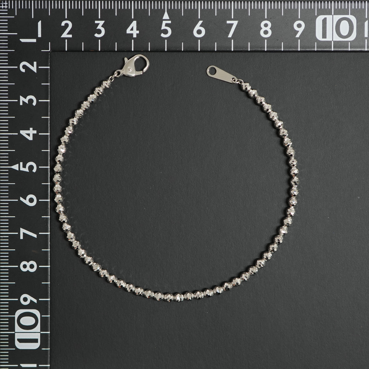 シャンデリアカットボール ブレスレット Pt850 幅3mm 20cm