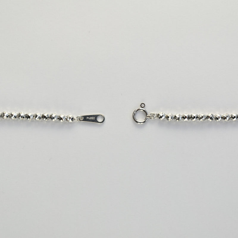 シャンデリアカットボールブレスレット Pt850 幅3mm 20cm