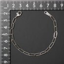 シングルチェーン ブレスレット Pt850 幅4.0mm 0.7角線 17cm