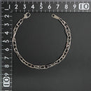 ダブルチェーン ブレスレット Pt850 幅4.0mm 0.7角線 18cm