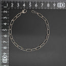 シングルチェーン ブレスレット Pt850 幅4.0mm 0.7角線 19cm
