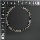 ダブルチェーン ブレスレット Pt850 幅4.0mm 0.7角線 19cm
